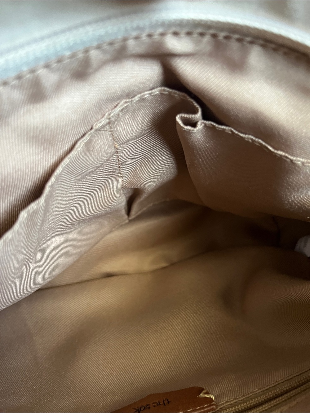 The Sak Cream Pebbled Leather Shoulder Bag with Brown Braided Handle - Picture 15 of 15
